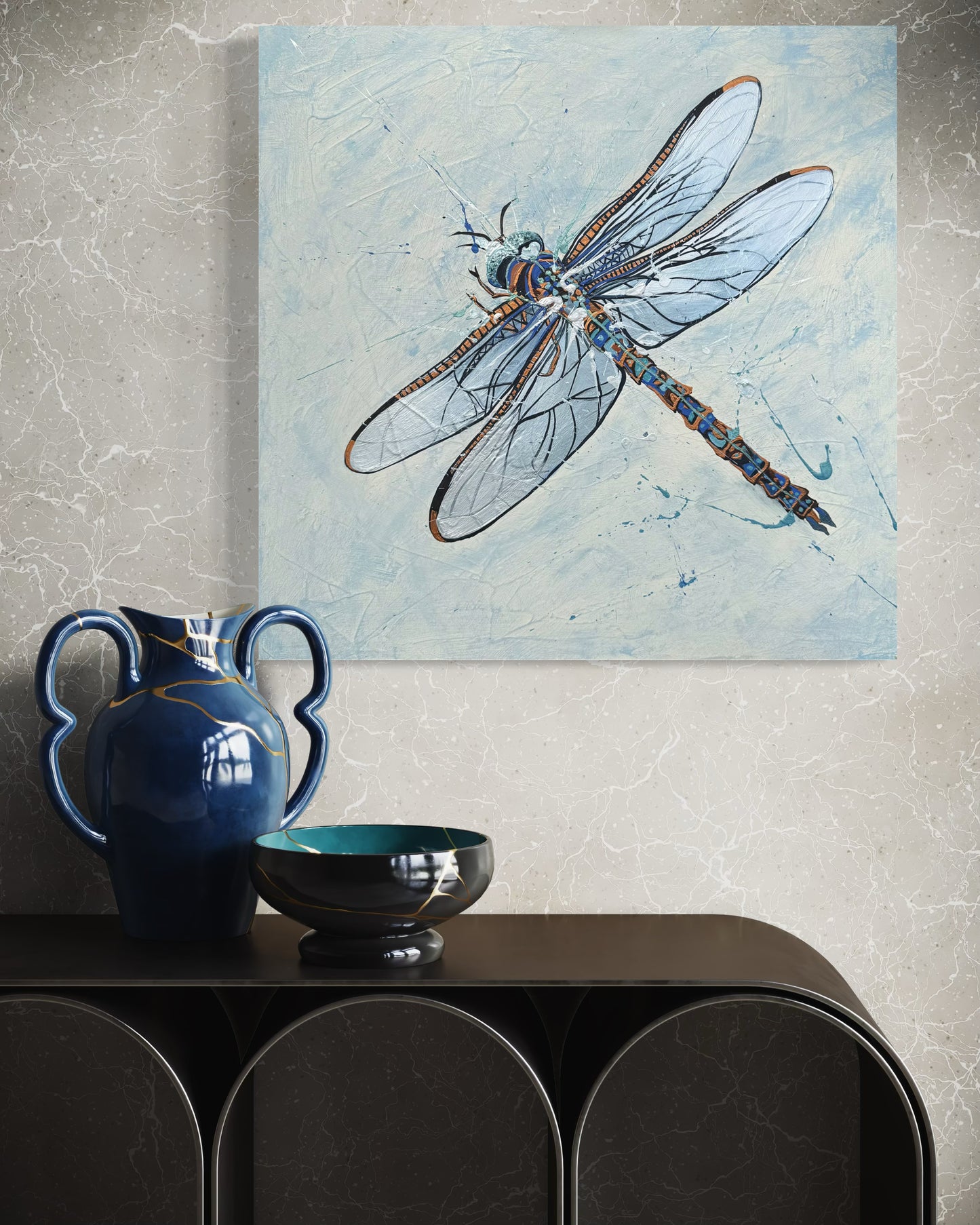 FOR SALE "Fly High Dragonly 2", an interpretation of the native Australian Hawk Dragonfly.