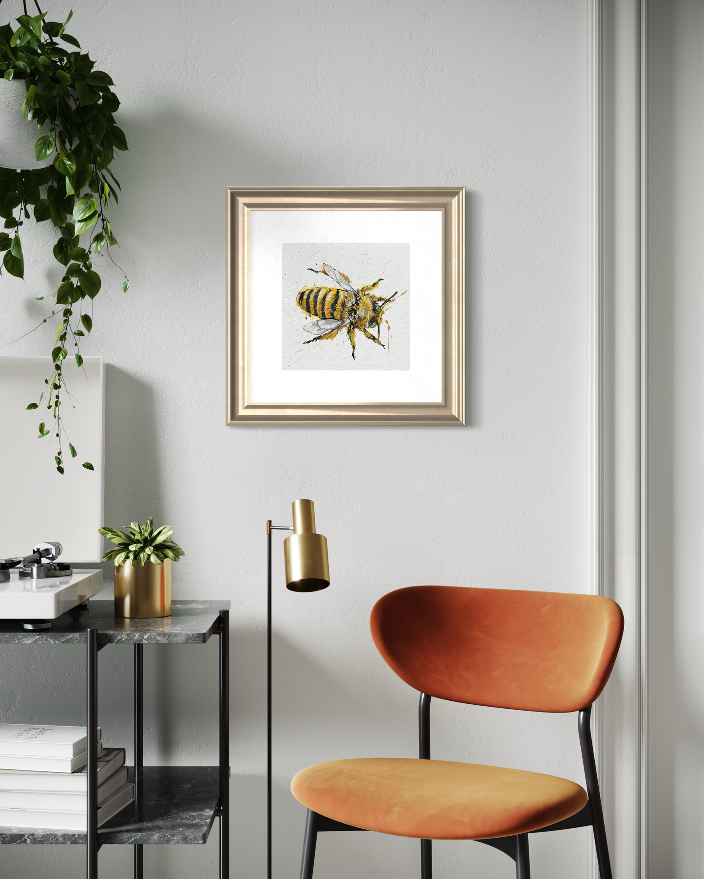 SOLD "The Precious Teddy Bear Bee 2" - native to Australia. Acrylic on canvas