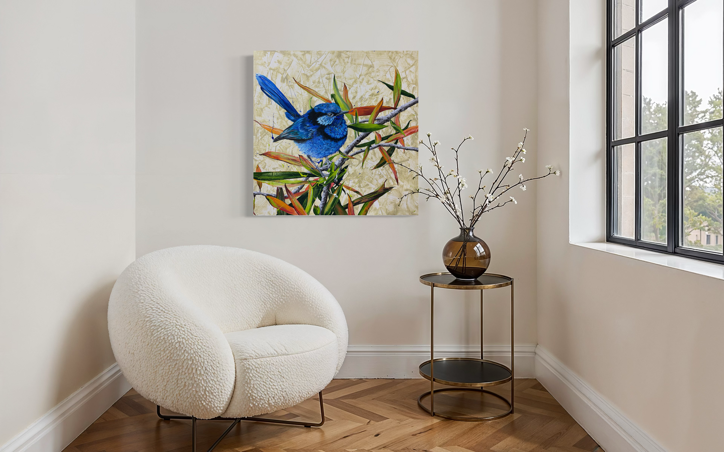 SOLD "The Splendid Chap", the male Splendid Fairy Wren in breeding season. *Fine Art Prints available