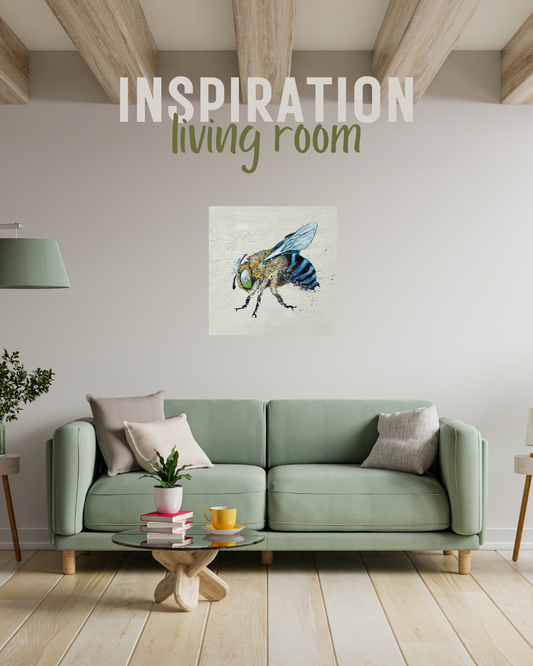 SOLD "Blue-Banded Beauty" Acrylic on canvas  *Fine Art Prints Available*