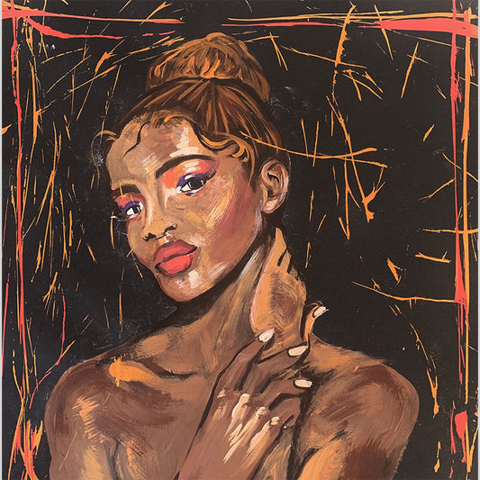 SOLD Beauty 2, acrylic on canvas. Size: L 50.8cm x W 40.6cm