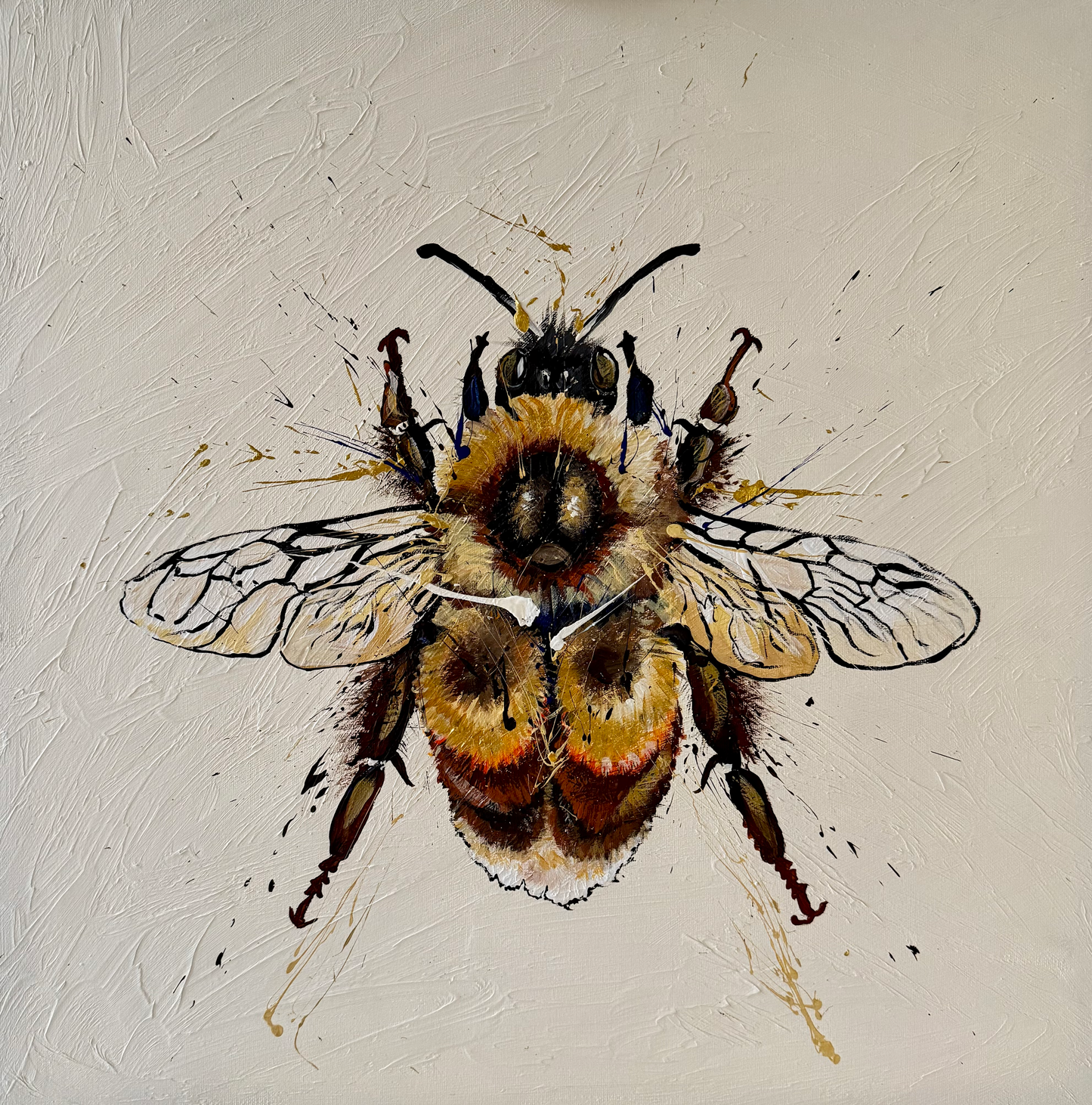 SOLD "Bee my Honey Bee" acrylic on canvas.