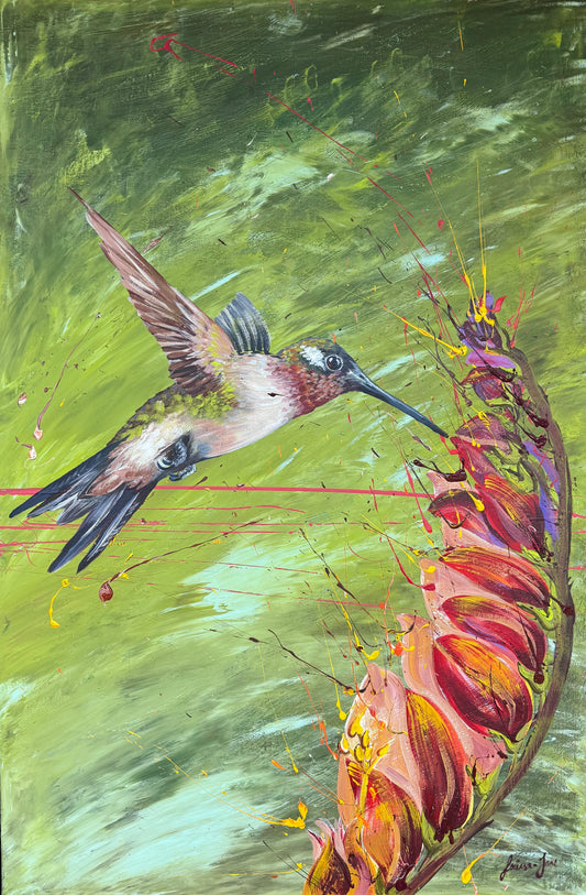 FOR SALE: Framed - Hummingbird in Flight, 76cm x 51cm (20" x 30")