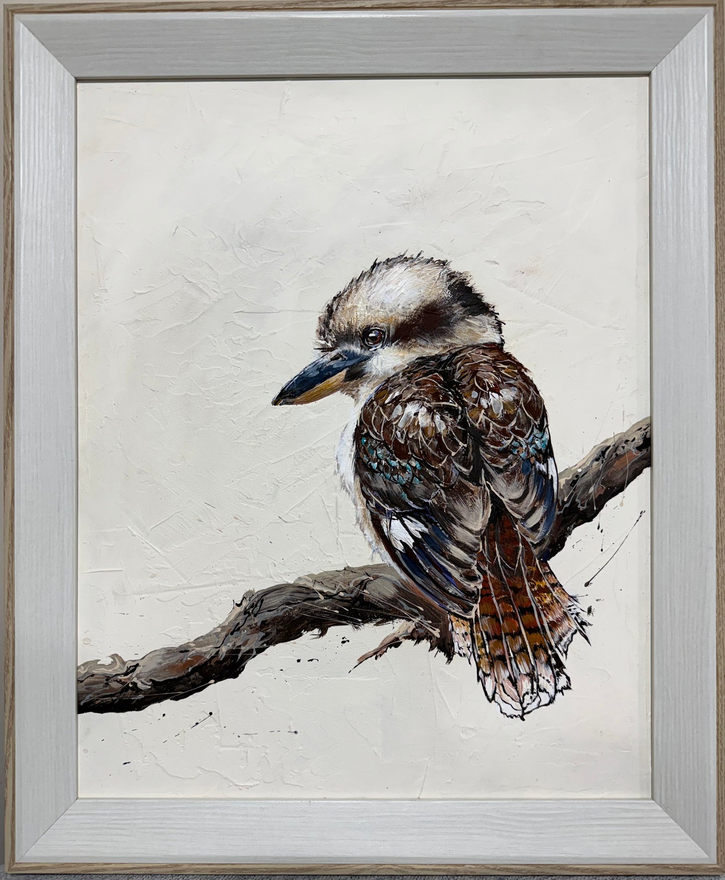 SOLD "King of the Bush" the native Australian Kookaburra. Acrylic on art board.