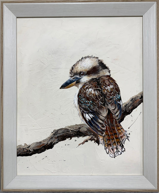 SOLD "King of the Bush" the native Australian Kookaburra. Acrylic on art board.