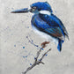 FOR SALE: "Tiny but Mighty" the Australian native Little Kingfisher. Acrylic on canvas