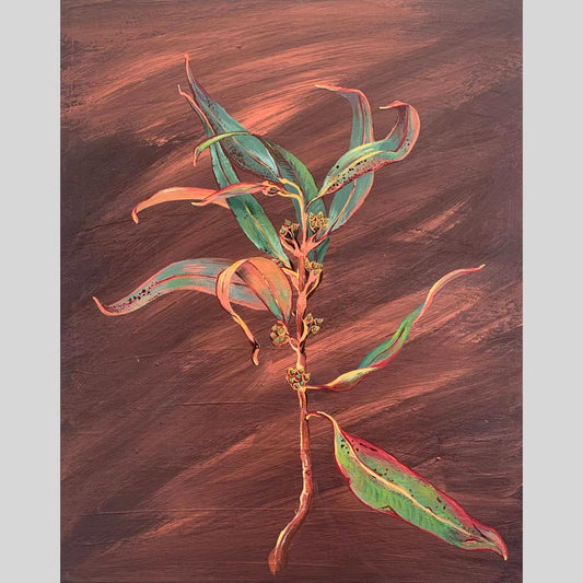 SOLD Eucalyptus in Bronze - acrylic on canvas. Size: L 51cm x 40.5cm