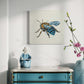 SOLD "Bee my Honey Bee 2" - the native Australian blue-banded bee. Acrylic & texture paste on canvas.