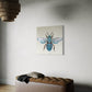 FOR SALE "Be my Honey Bee 3" a variation of the native Australian blue-banded bee. Acrylic & texture paste on canvas.