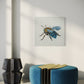 SOLD "Bee my Honey Bee 2" - the native Australian blue-banded bee. Acrylic & texture paste on canvas.