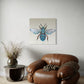 FOR SALE "Be my Honey Bee 3" a variation of the native Australian blue-banded bee. Acrylic & texture paste on canvas.