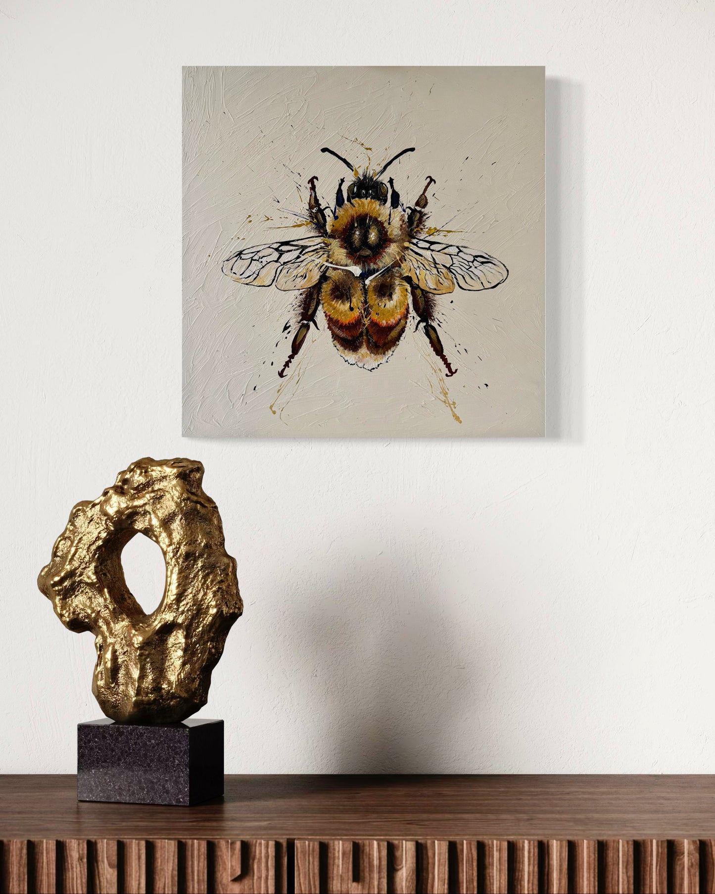 SOLD "Bee my Honey Bee" acrylic on canvas.