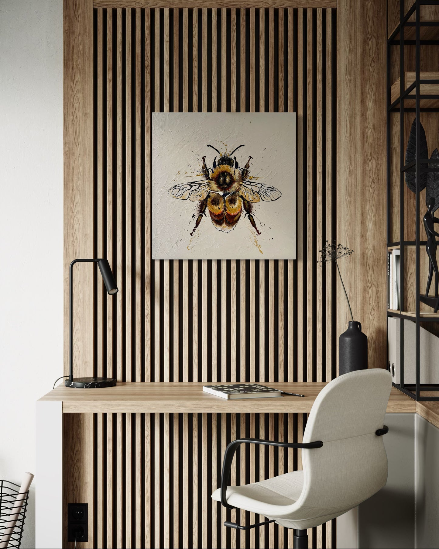 SOLD "Bee my Honey Bee" acrylic on canvas.