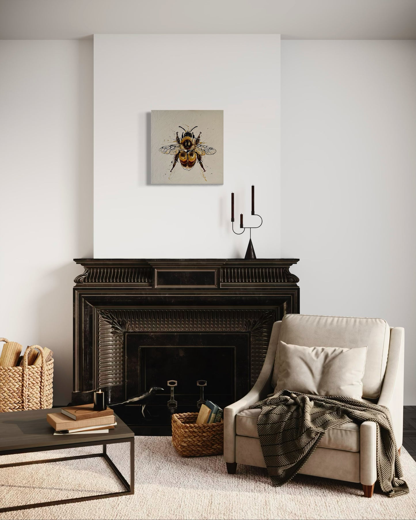 SOLD "Bee my Honey Bee" acrylic on canvas.