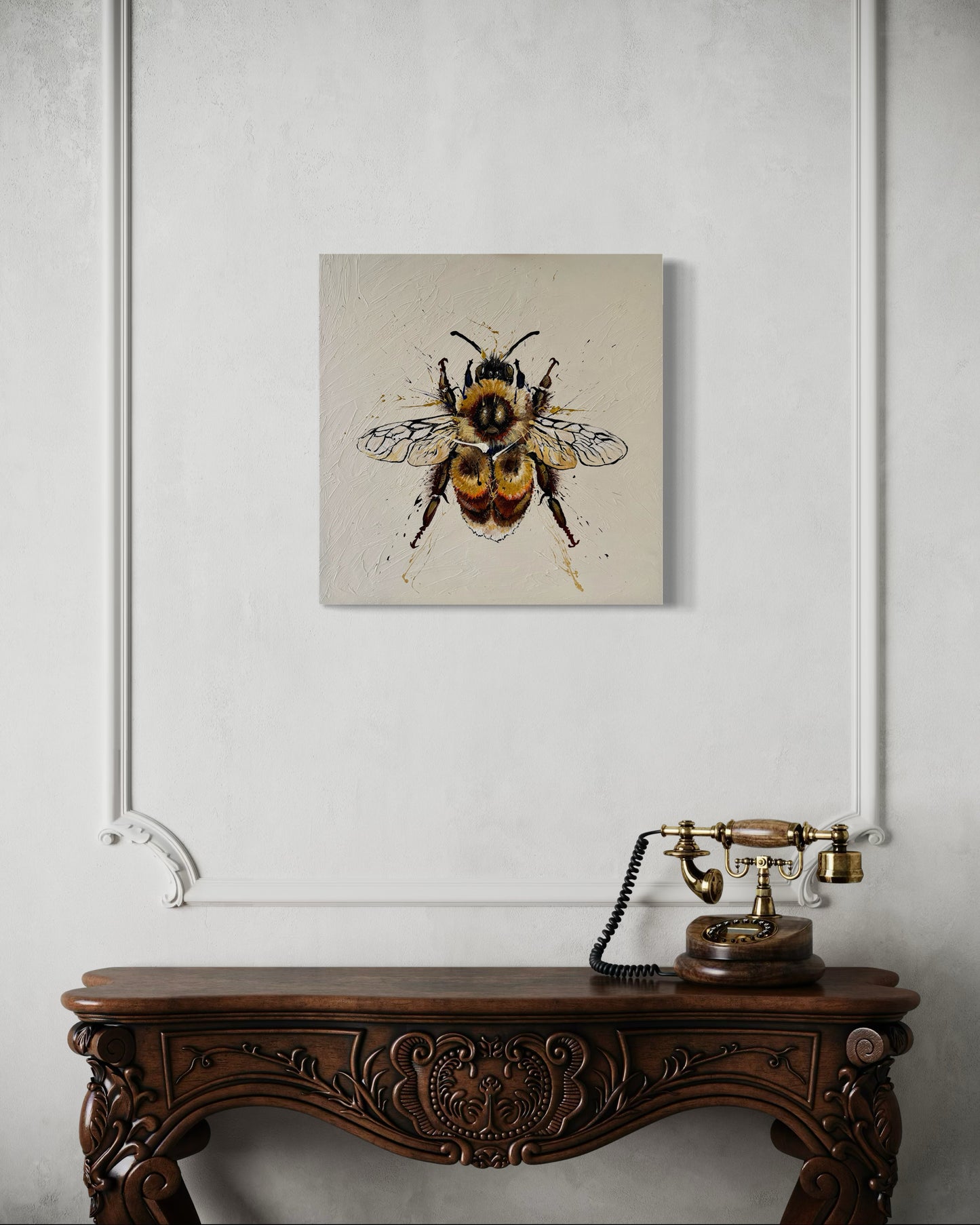 SOLD "Bee my Honey Bee" acrylic on canvas.