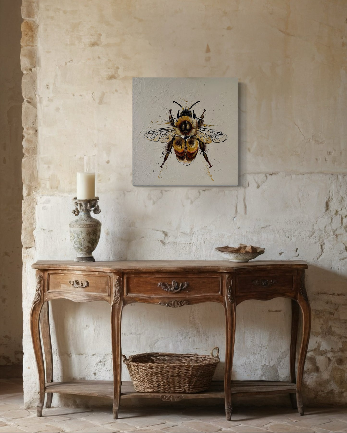 SOLD "Bee my Honey Bee" acrylic on canvas.