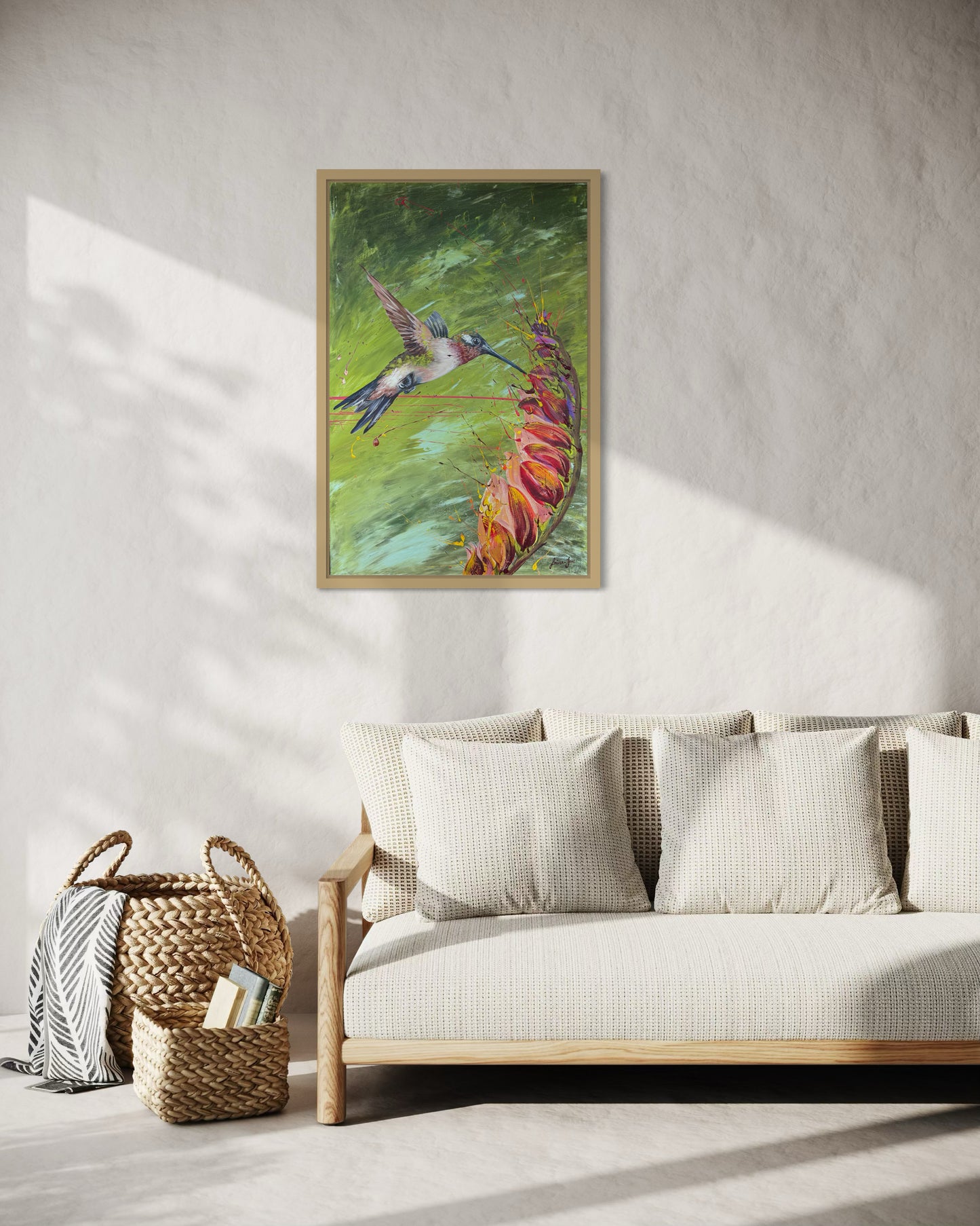 FOR SALE: Framed - Hummingbird in Flight, 76cm x 51cm (20" x 30")
