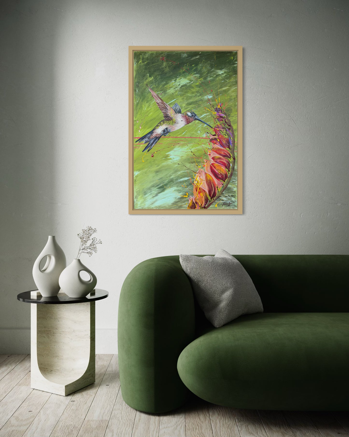 FOR SALE: Framed - Hummingbird in Flight, 76cm x 51cm (20" x 30")