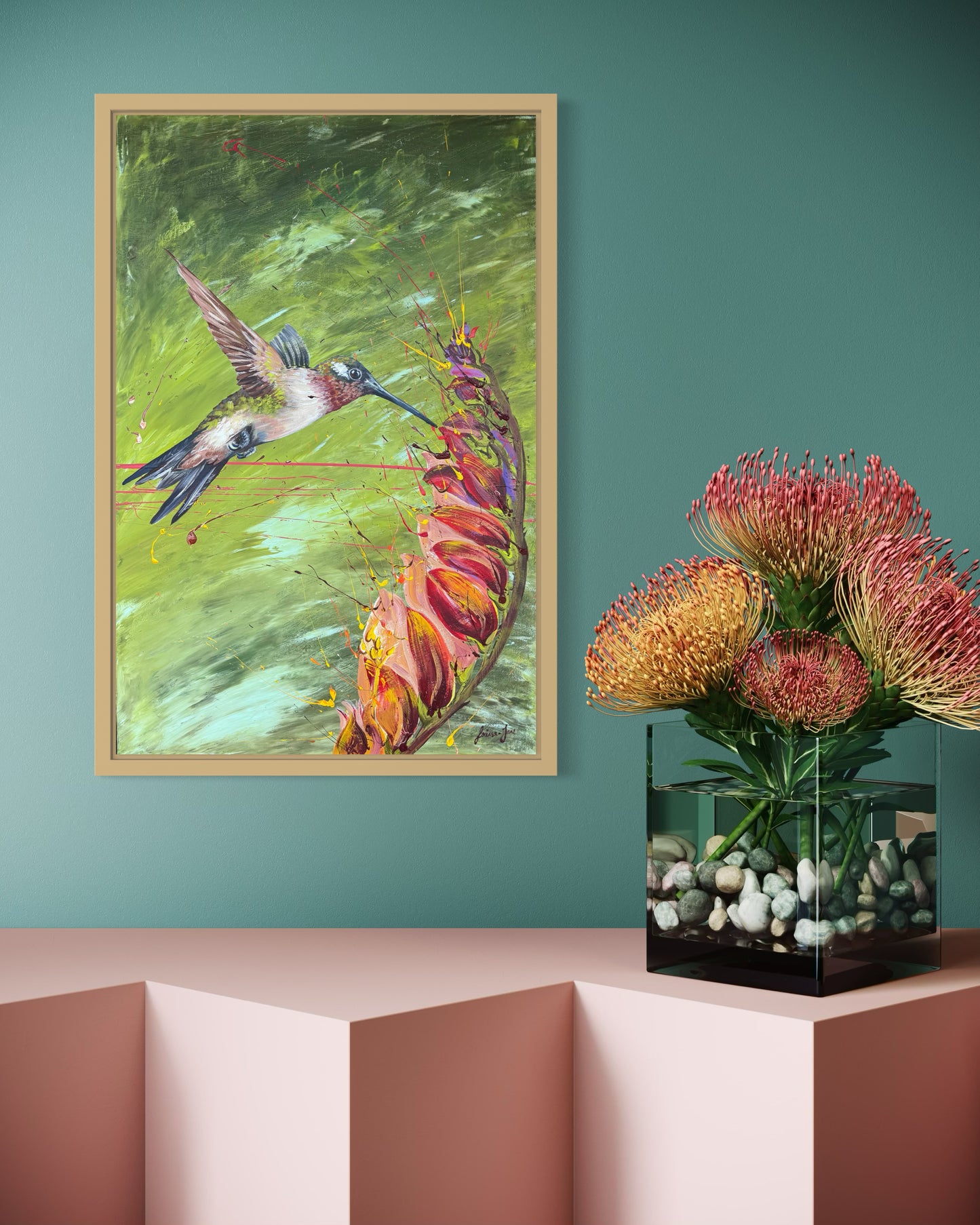 FOR SALE: Framed - Hummingbird in Flight, 76cm x 51cm (20" x 30")