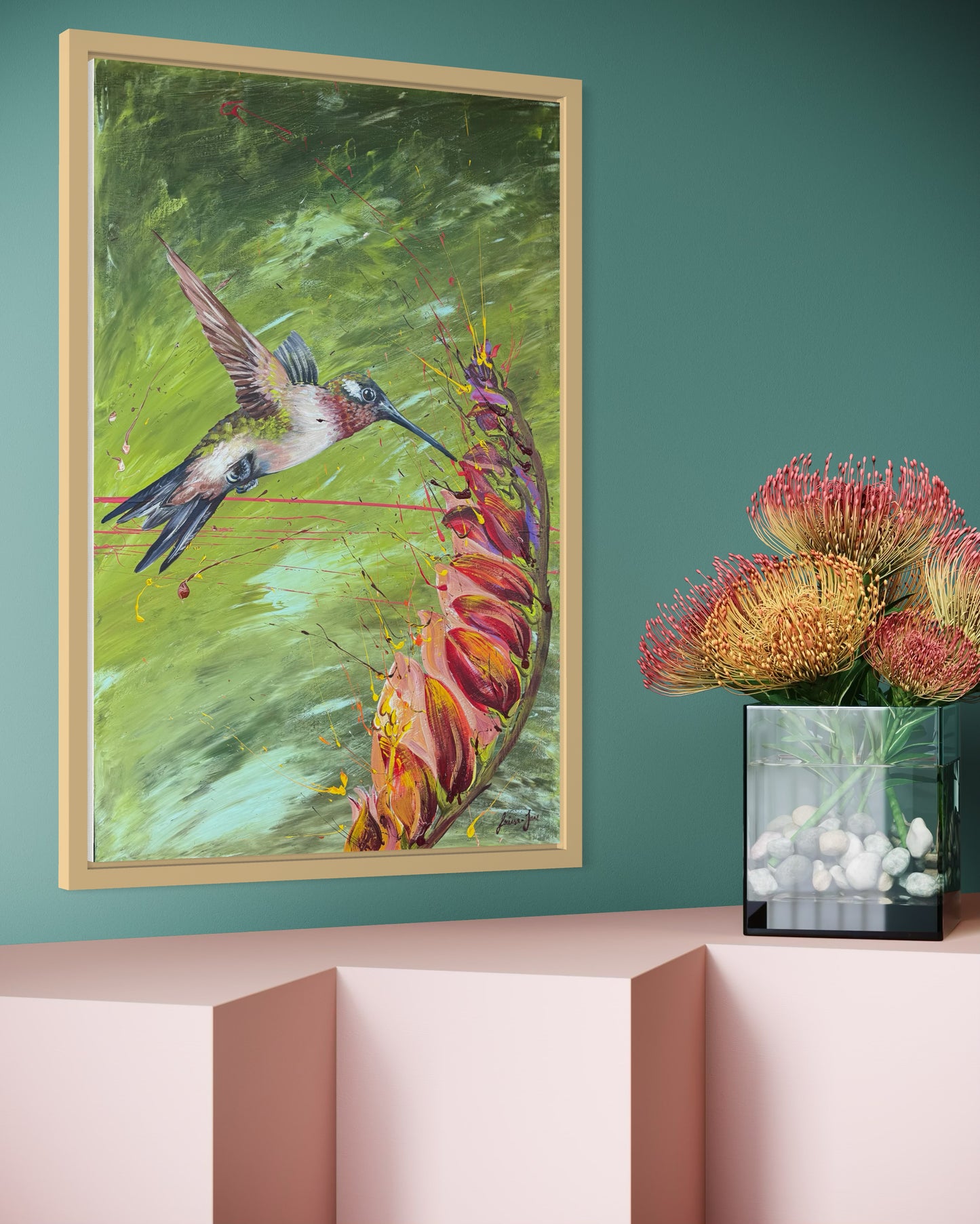 FOR SALE: Framed - Hummingbird in Flight, 76cm x 51cm (20" x 30")