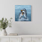 SOLD "King Penguins - Love at world's end" acrylic and pen on canvas