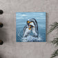 SOLD "King Penguins - Love at world's end" acrylic and pen on canvas