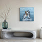 SOLD "King Penguins - Love at world's end" acrylic and pen on canvas