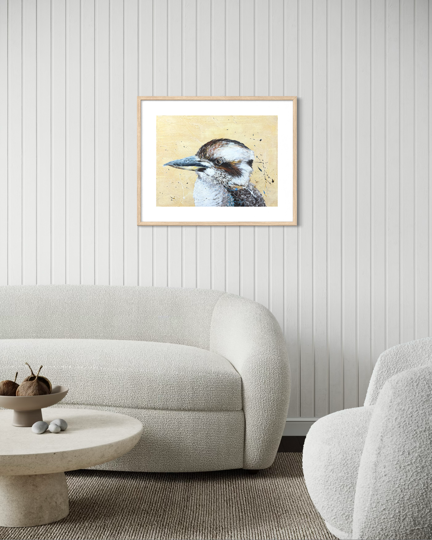 For Sale "Poised to Perfection", the Australian native Laughing Kookaburra. Acrylic on canvas