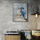 SOLD "Kingfisher in Beautiful Blue", acrylic on canvas. *Fine art prints available