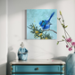 SOLD "Boy in Blue", the native Australian male Splendid Fairy Wren. Acrylic on canvas.