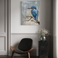 SOLD "Kingfisher in Beautiful Blue", acrylic on canvas. *Fine art prints available