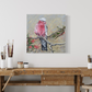 FOR SALE "The Gorgeous Pink Galah with Pink Grevillea", Both Native to Australia. Acrylic on canvas