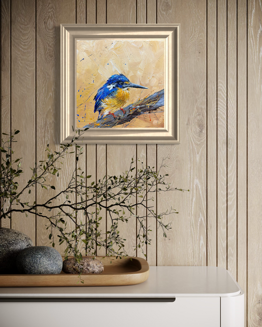 SOLD "The Little Azure Kingfisher" native to Australia