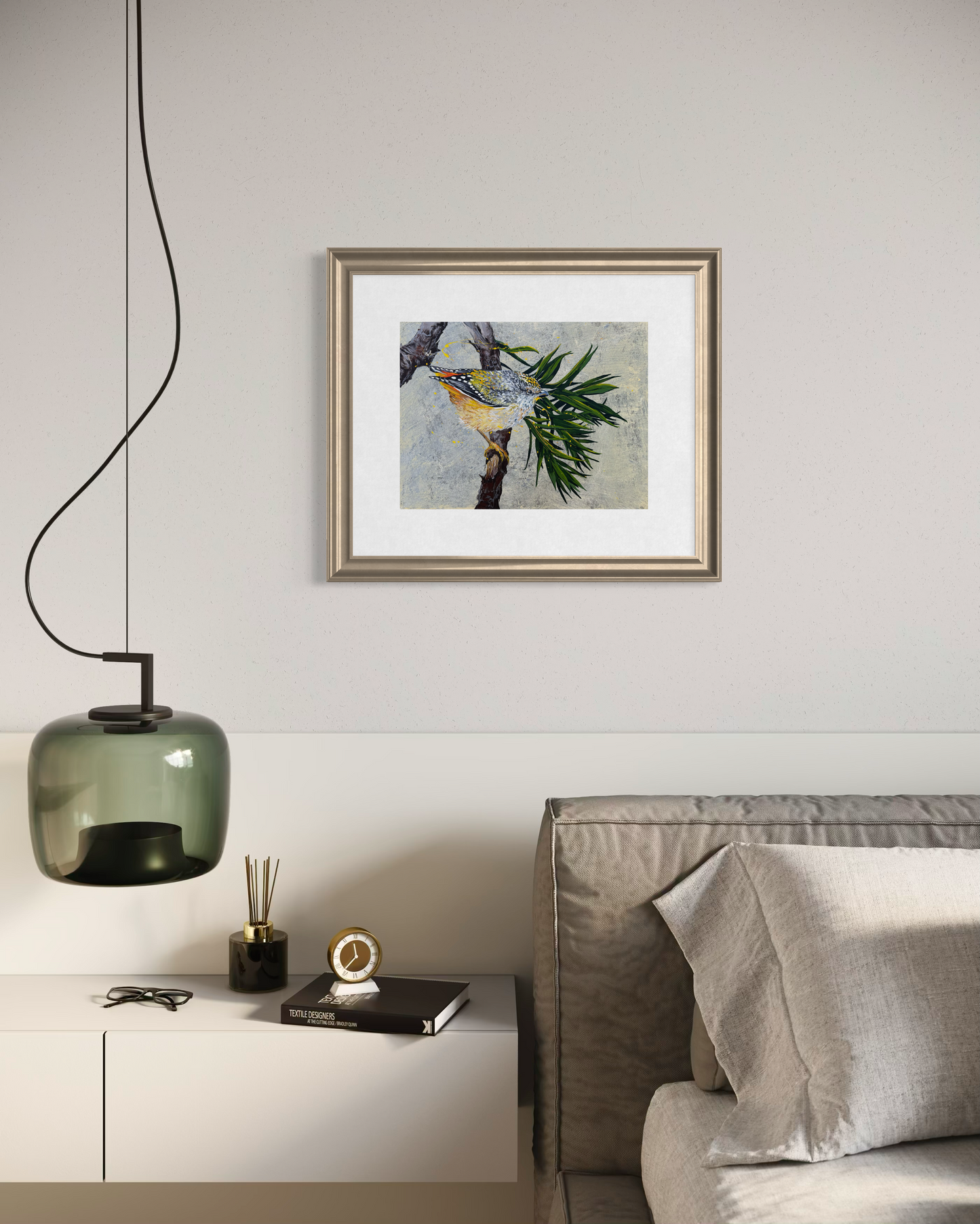 ORIGINAL FOR SALE: "The Sweet Little Spotted Pardalote" - the 'Diamondbird' of Australia. Acrylic on canvas.*Fine Art Prints also available