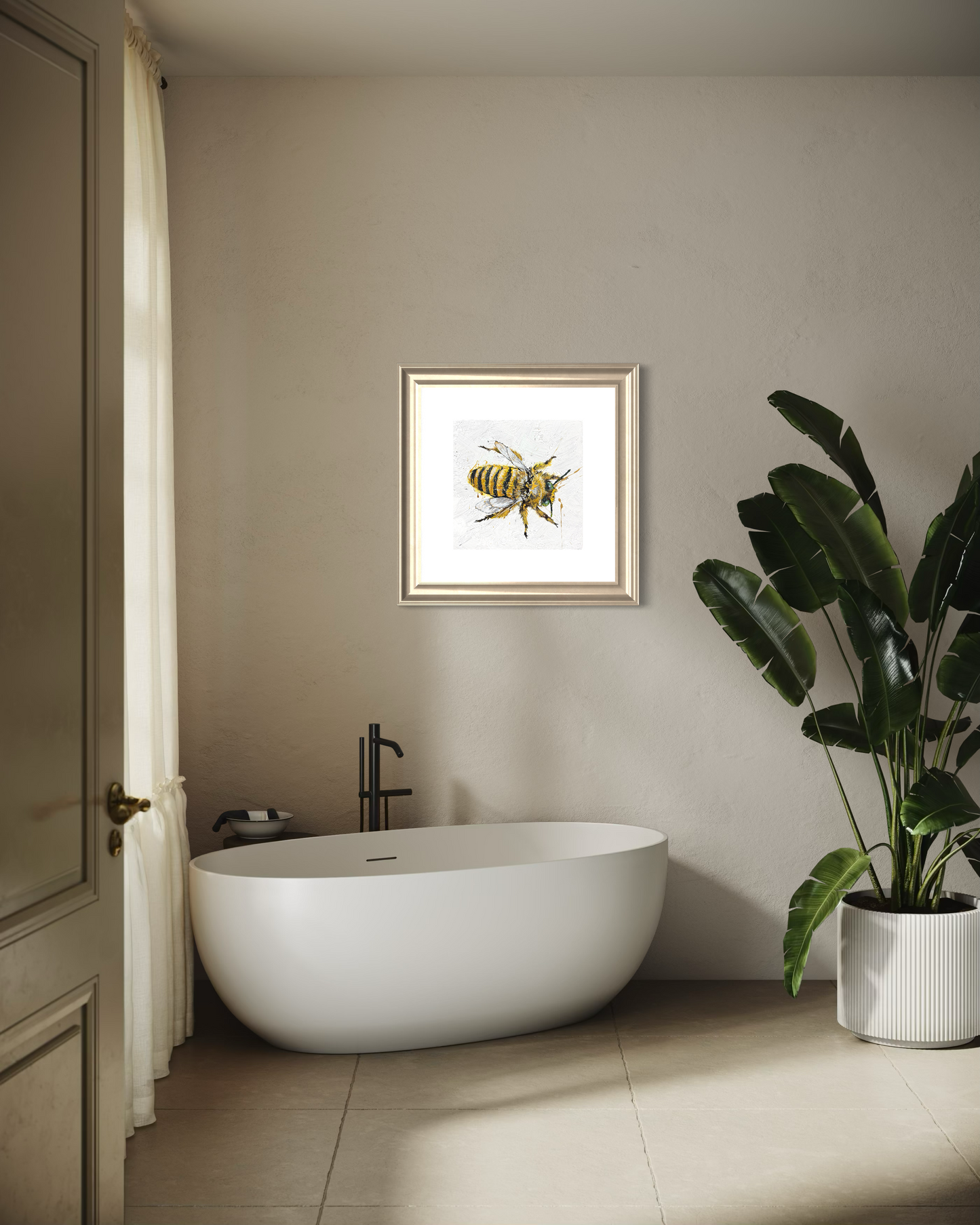 SOLD "The Precious Teddy Bear Bee 2" - native to Australia. Acrylic on canvas