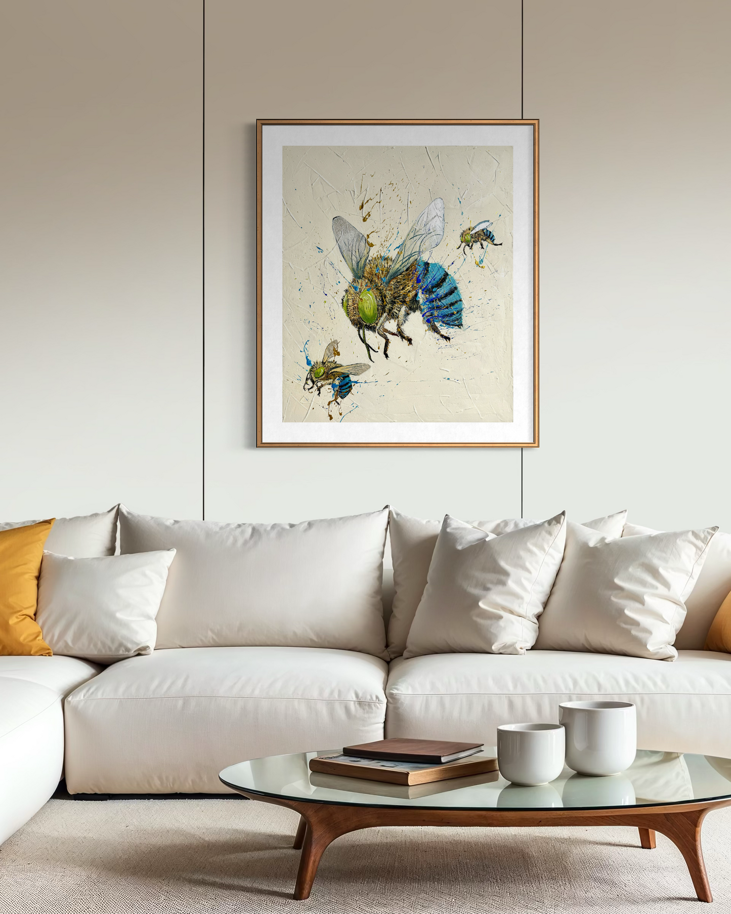 ORIGINAL FOR SALE "Blue-Banded Beauties 2" Acrylic on canvas, *Fine Art Prints Available*