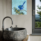 SOLD "Boy in Blue", the native Australian male Splendid Fairy Wren. Acrylic on canvas.